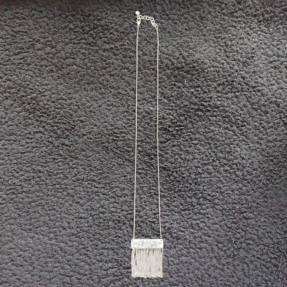 Brighton Collectible silver adjustable length necklace With Tassels!